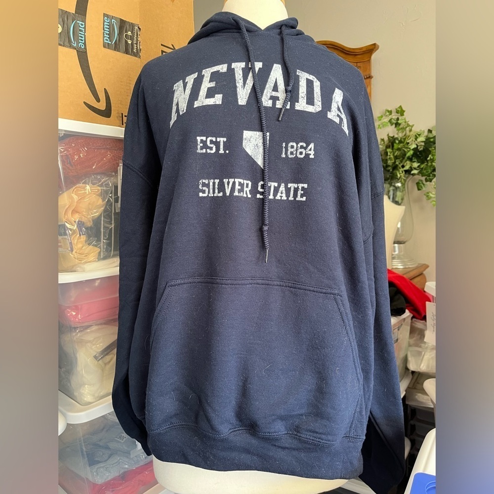 Gildan Heavy Blend Dark Gray Hoodie - Picture 1 of 6